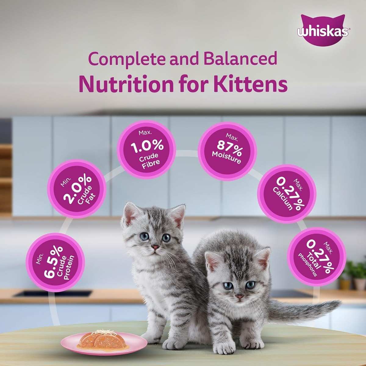 Whiskas Mackeral in Jelly Wet Kitten (2-12 months) Food, 80g