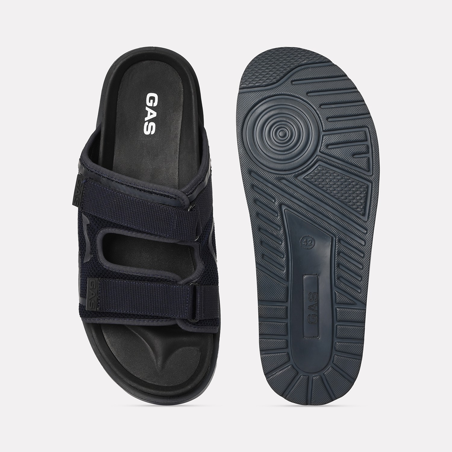 GAS | Men's StrapGrid Navy Sandals|4