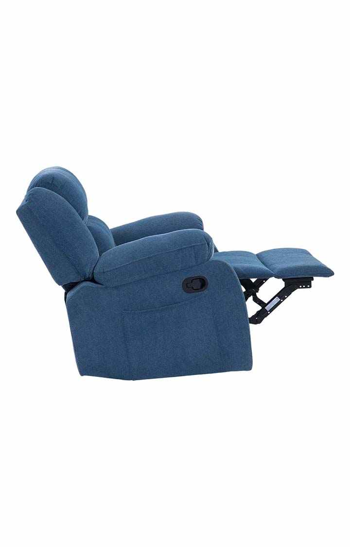 Ease Rocker Single Seater Fabric Recliner - Dusky Blue