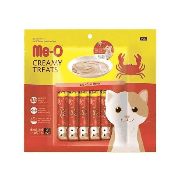 Me O Creamy Crab and Seafood Medley Flavour Cat Treats Combo (300g + 85g)
