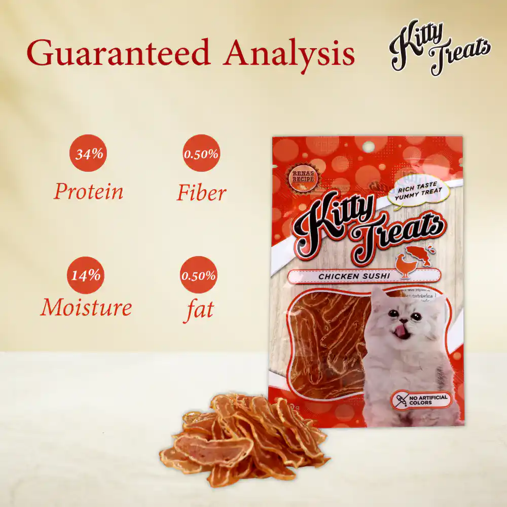 Rena’s Recipe Kitty Treats Chicken Sushi Cat Treats, 30 g