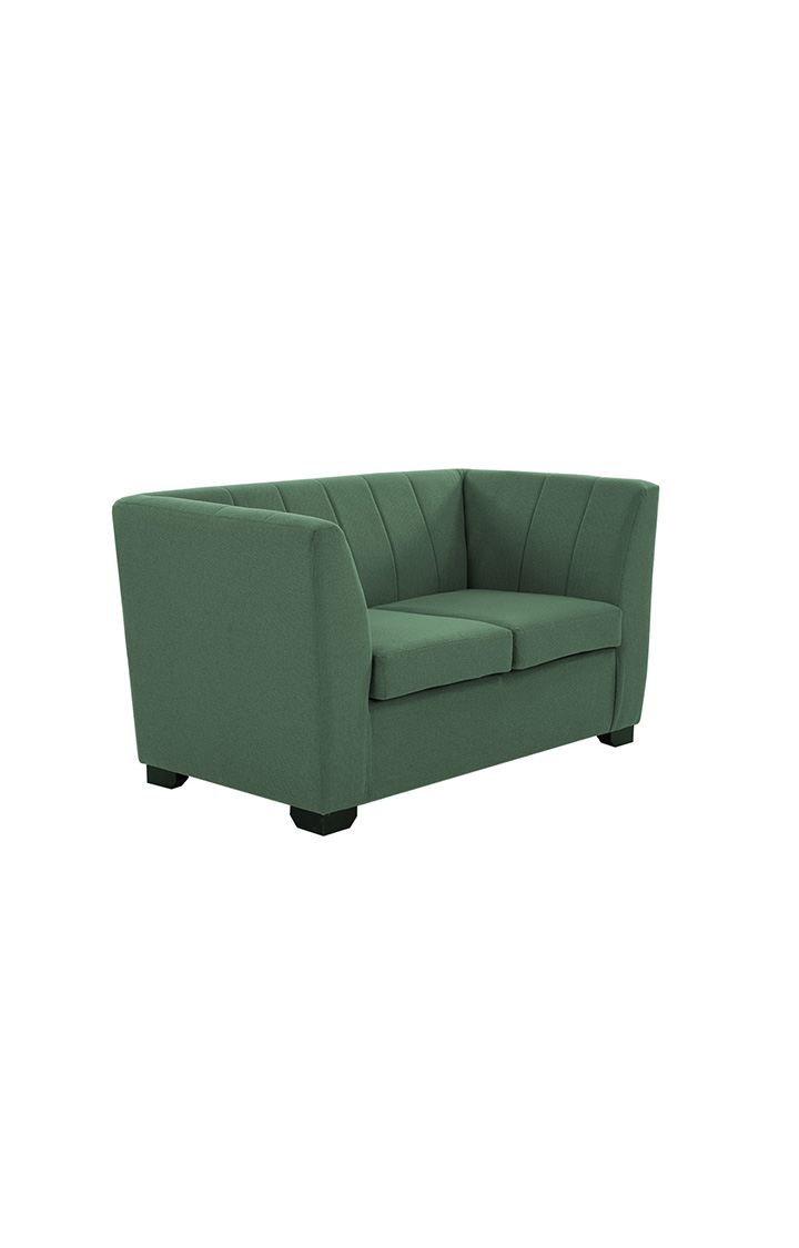 neudot Lexus Sofa for Living Room |2 Persons Sofa|Premium Fabric with Padded Armrest | Solid Wood Frame|2 Seater in Earth Green Color