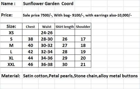 Sunflower Garden Coord