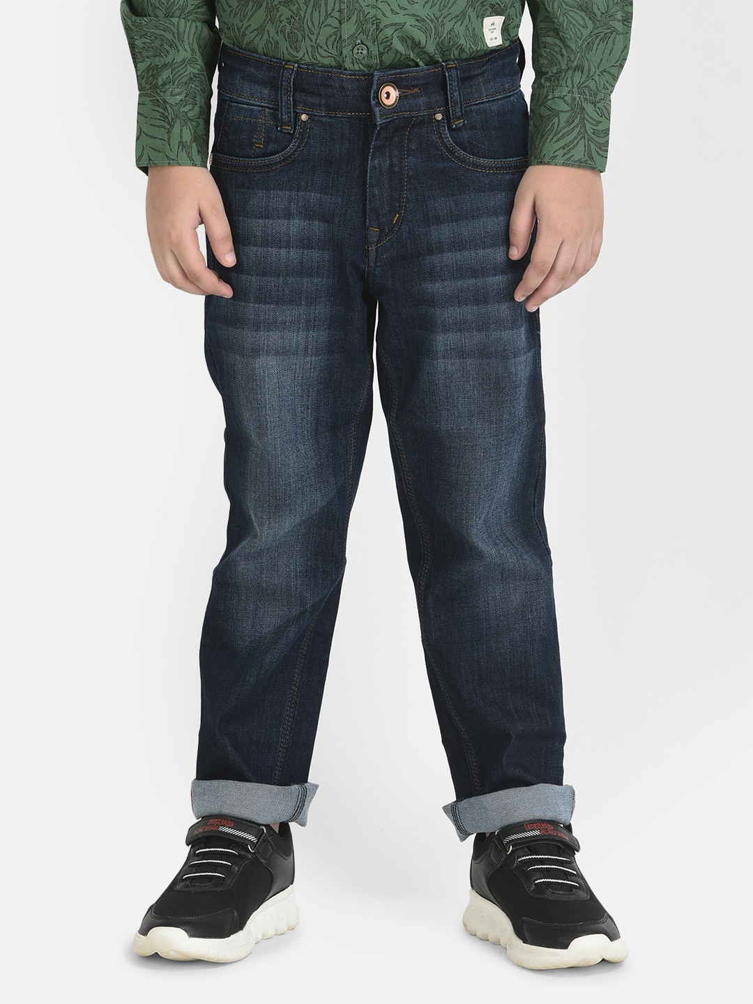 Crimsoune Club Boy Navy Blue Light Fade Jeans
