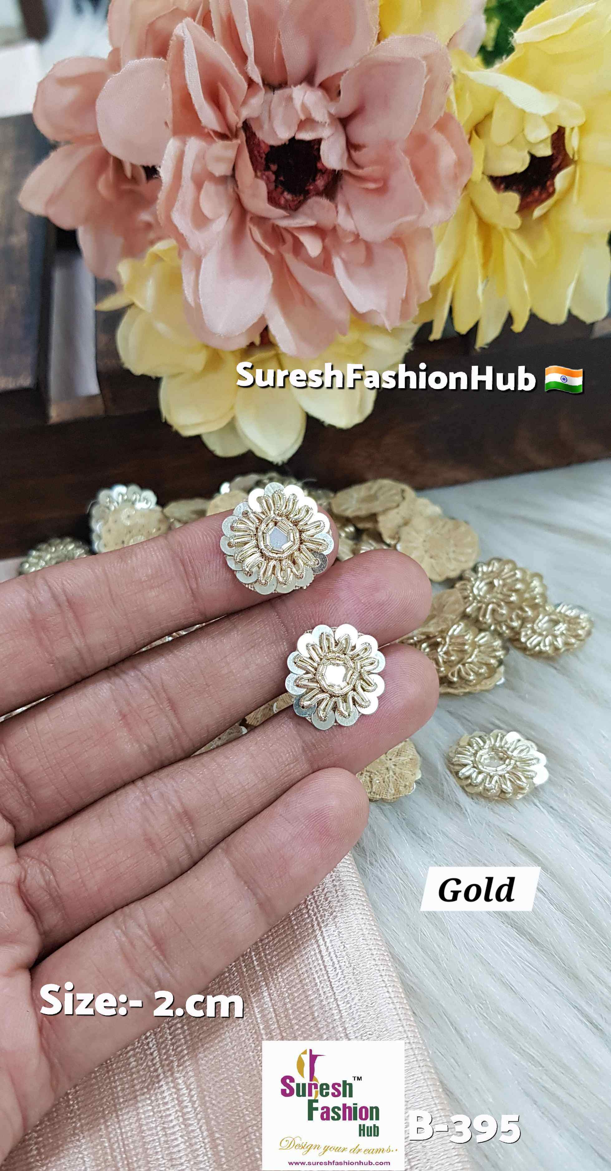 Golden Lustre Floral Mirror Buttie