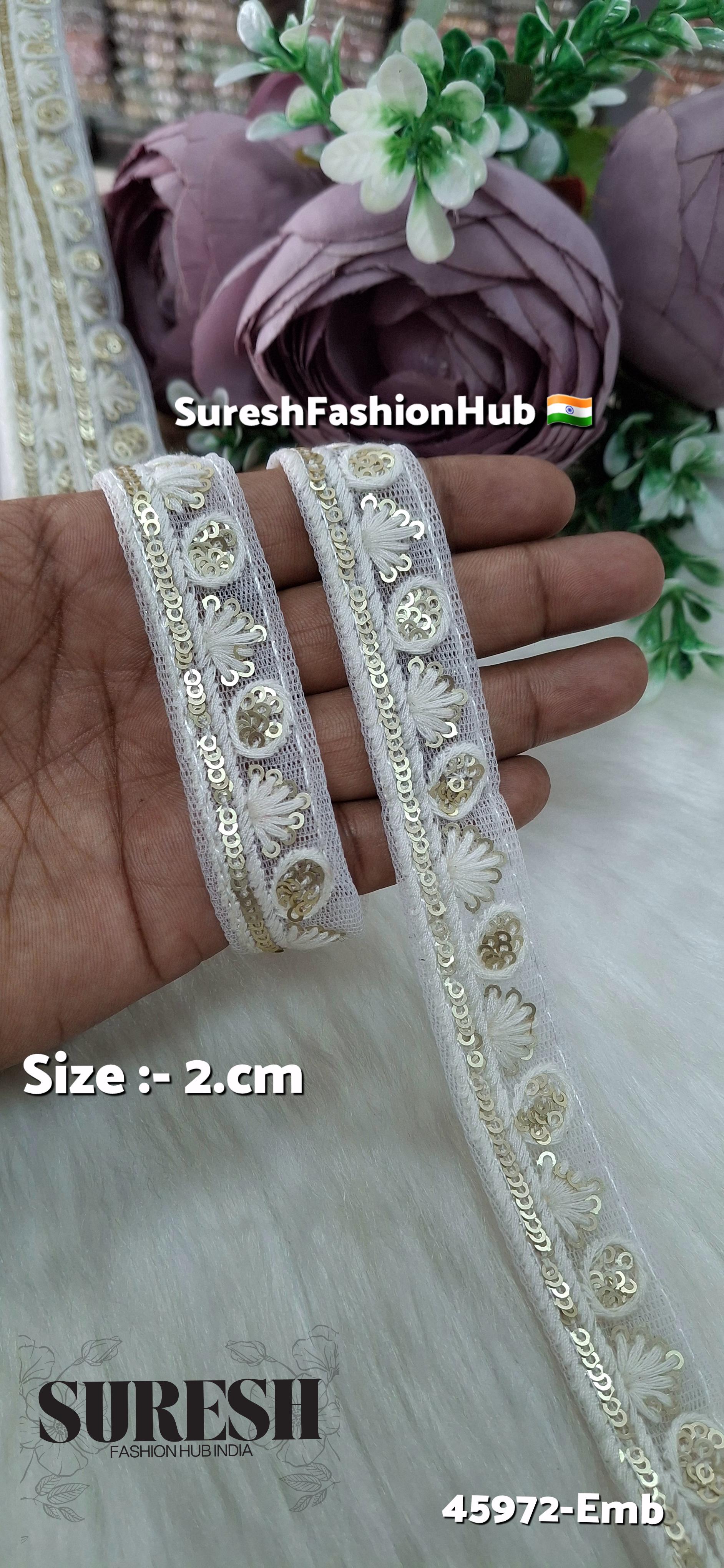 White Tone-on-Tone Embroidery Lace