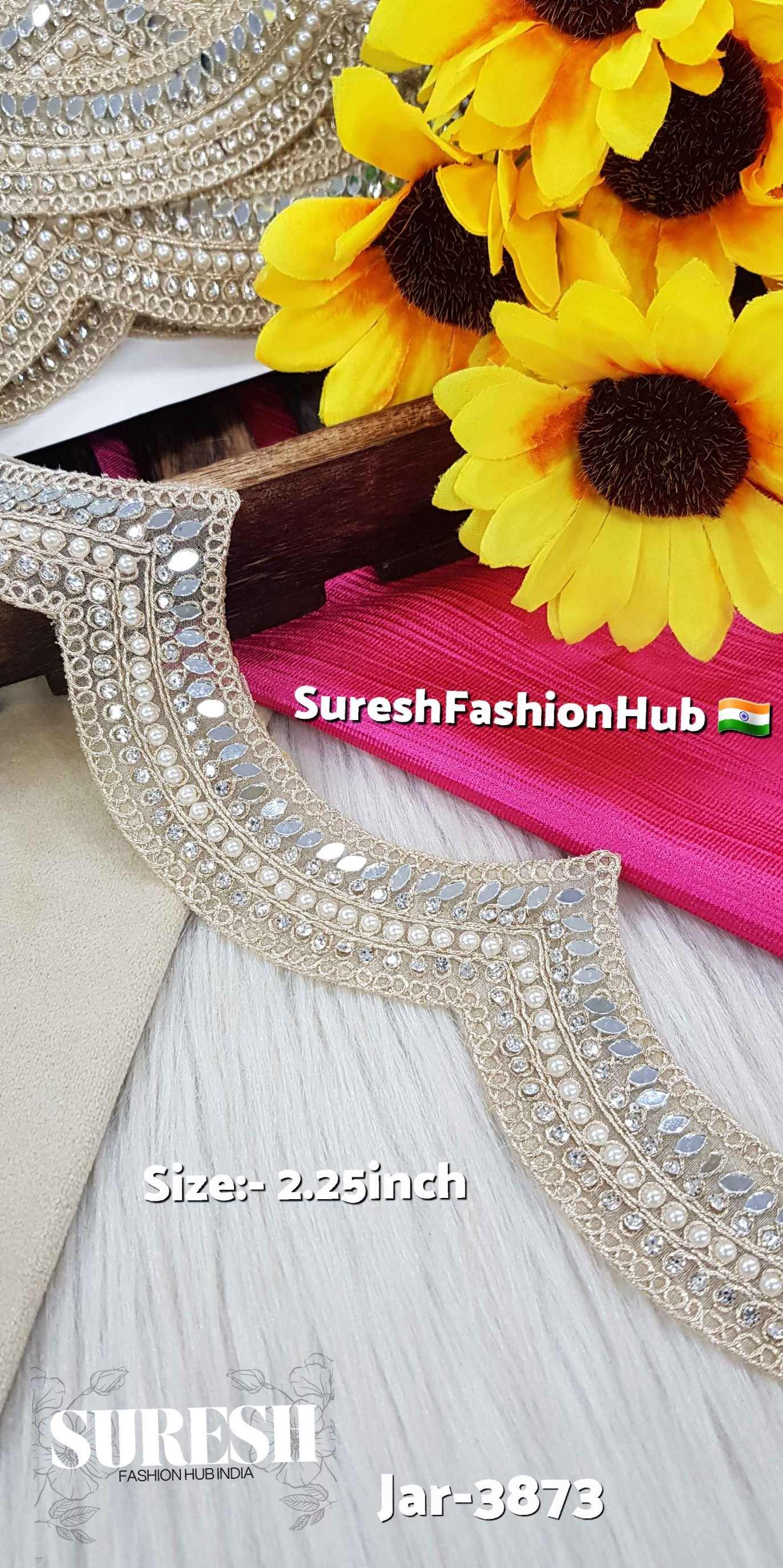 Gold Double Scallop Diamond Mirror Pearl Dori Lace