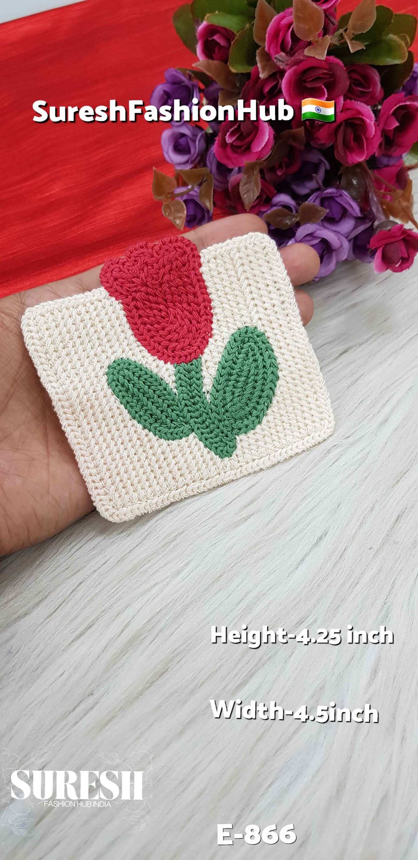 Vintage Blossom Embroidered Patch – Cream – E-866