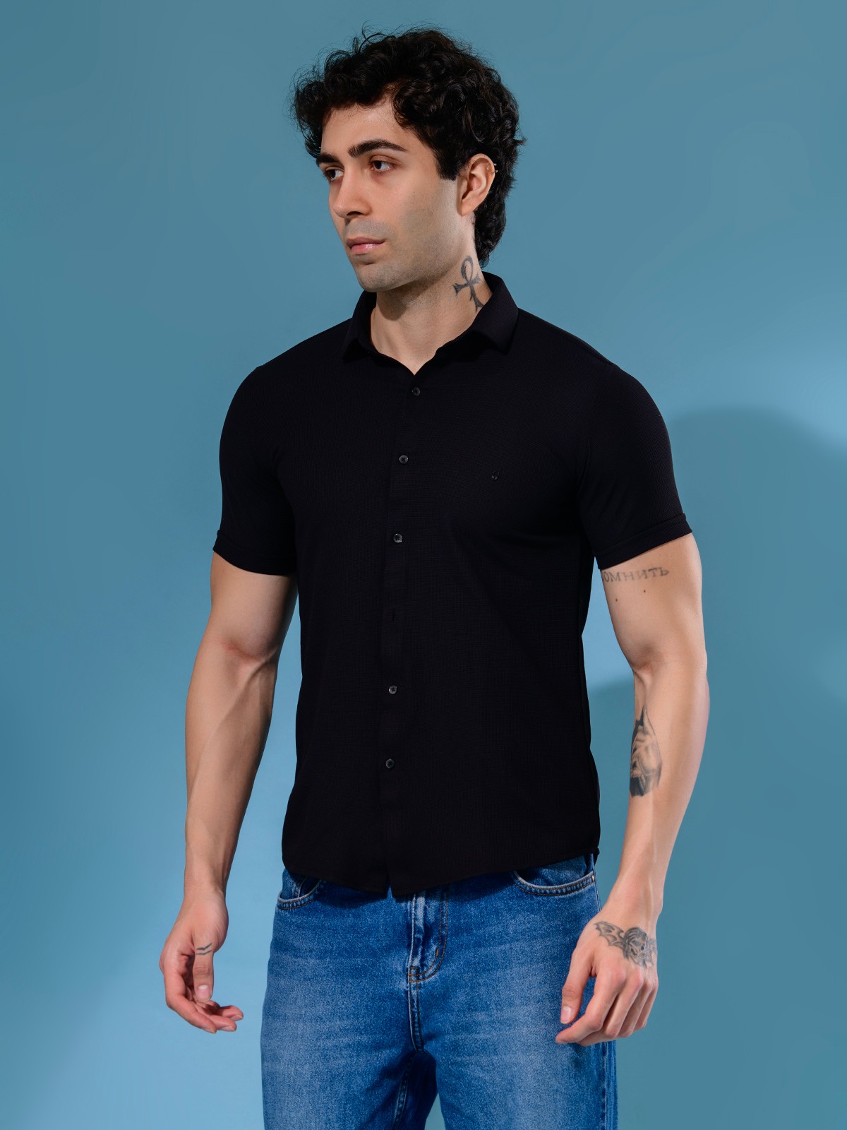 ALBION MENS NEW GARAGE 5 (BLACK) SHIRT