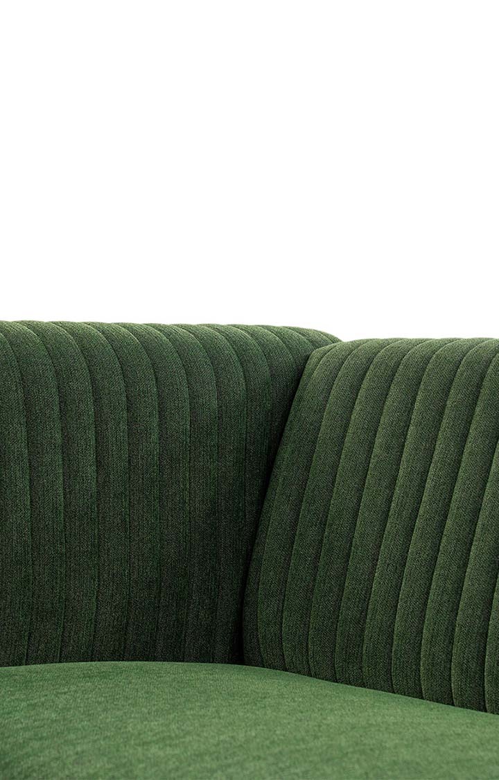 neudot Diva Sofa for Living Room |3 Persons Sofa|Premium Fabric with Cushioned Armrest | Solid Wood Frame|3 Seater in Emerald Green Color