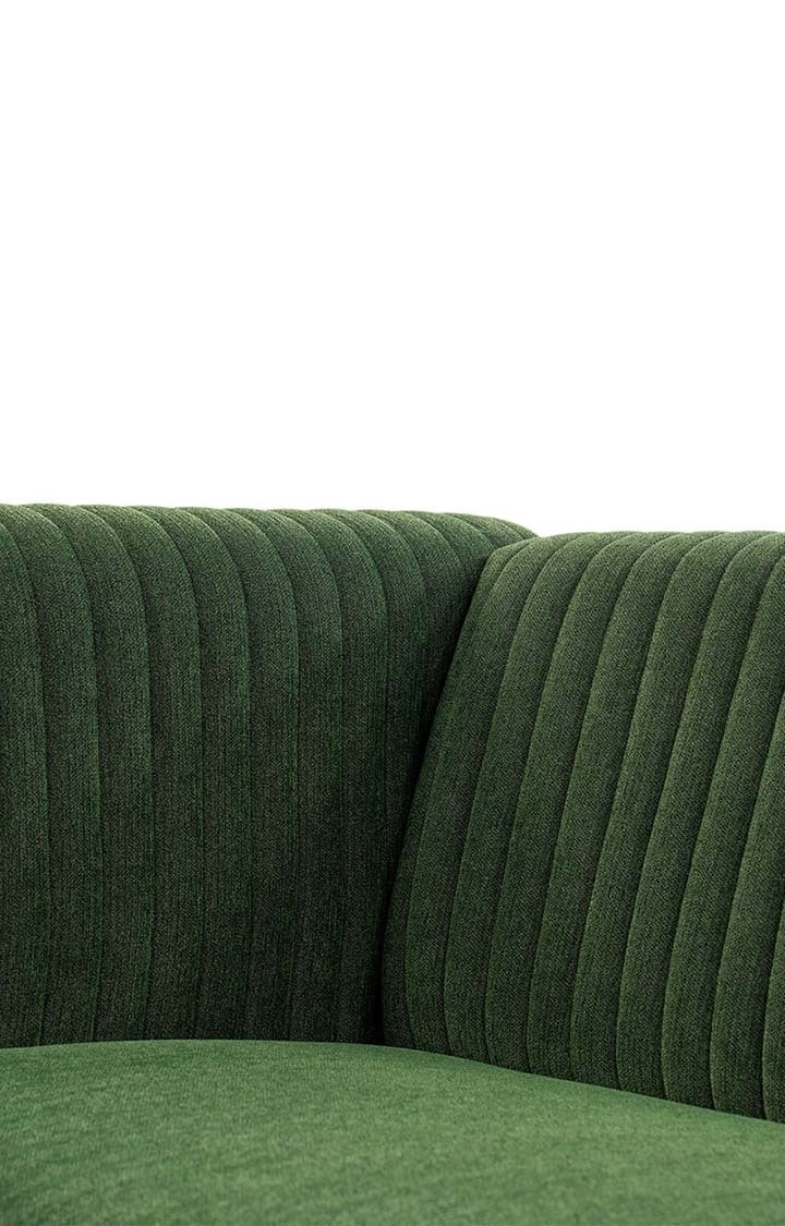 neudot Diva Sofa for Living Room |3 Persons Sofa|Premium Fabric with Cushioned Armrest | Solid Wood Frame|3 Seater in Emerald Green Color
