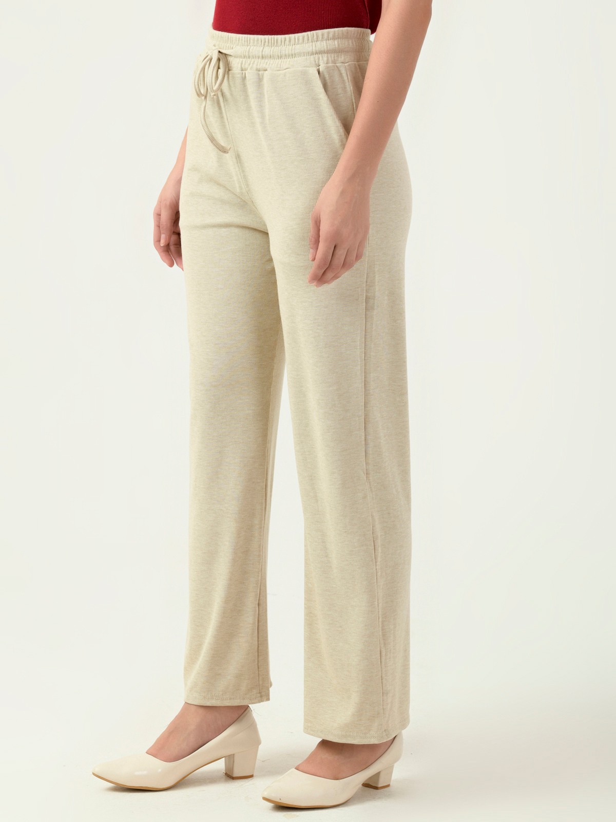 Albion Women Smart Premium Beage Trousers
