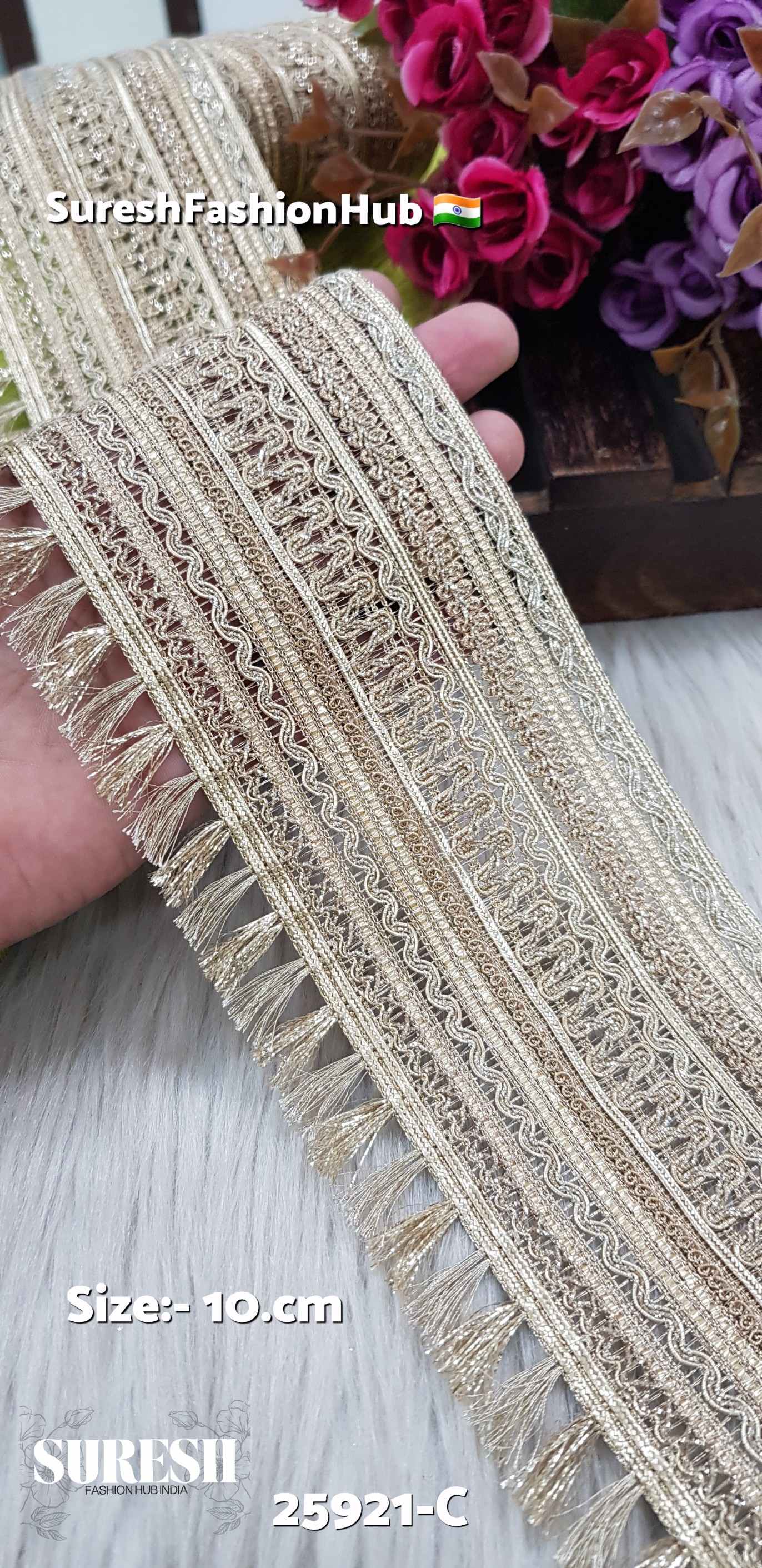 Pearl Grandeur Jhalar Joint Lace – 25921-C