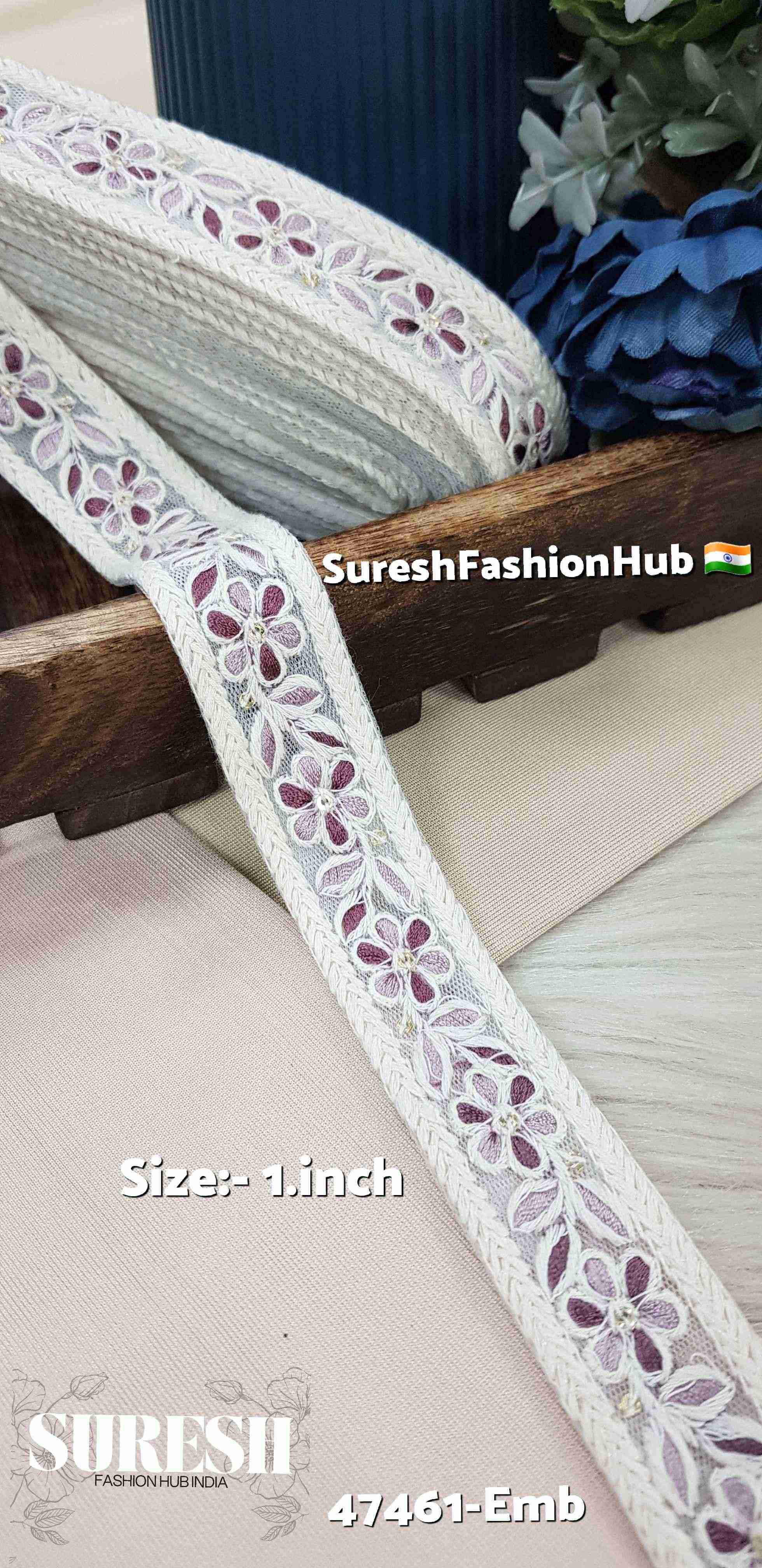 Wine & Light Wine Floral Net Lace