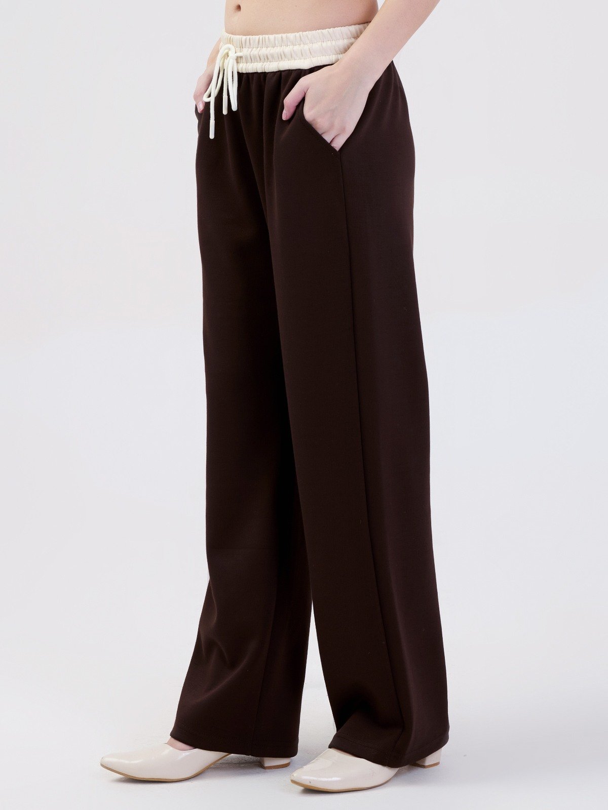 ALBION SMART LADIES BROWN HAREM PANT