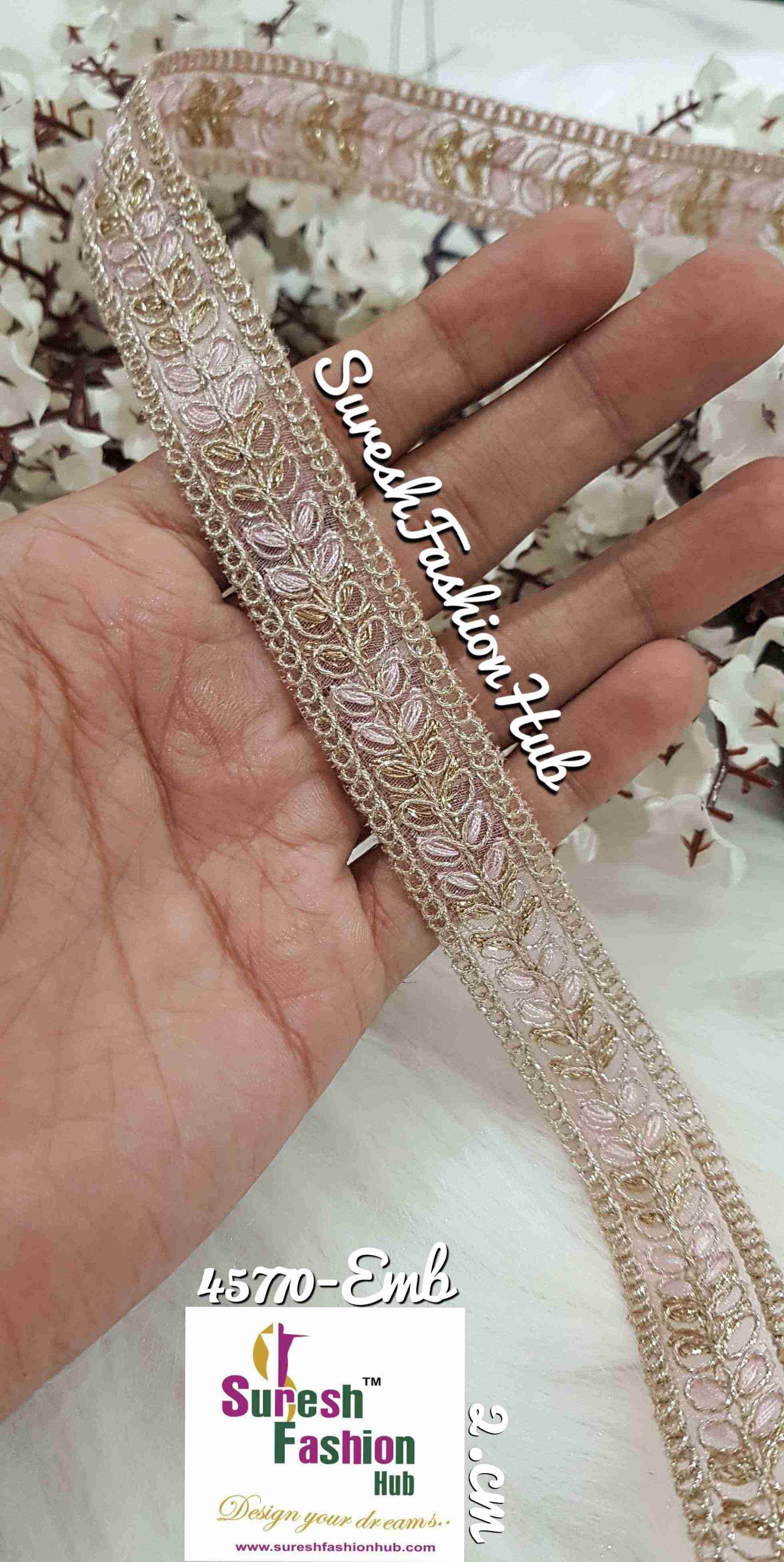 Paint it pink delicate embroidered trim