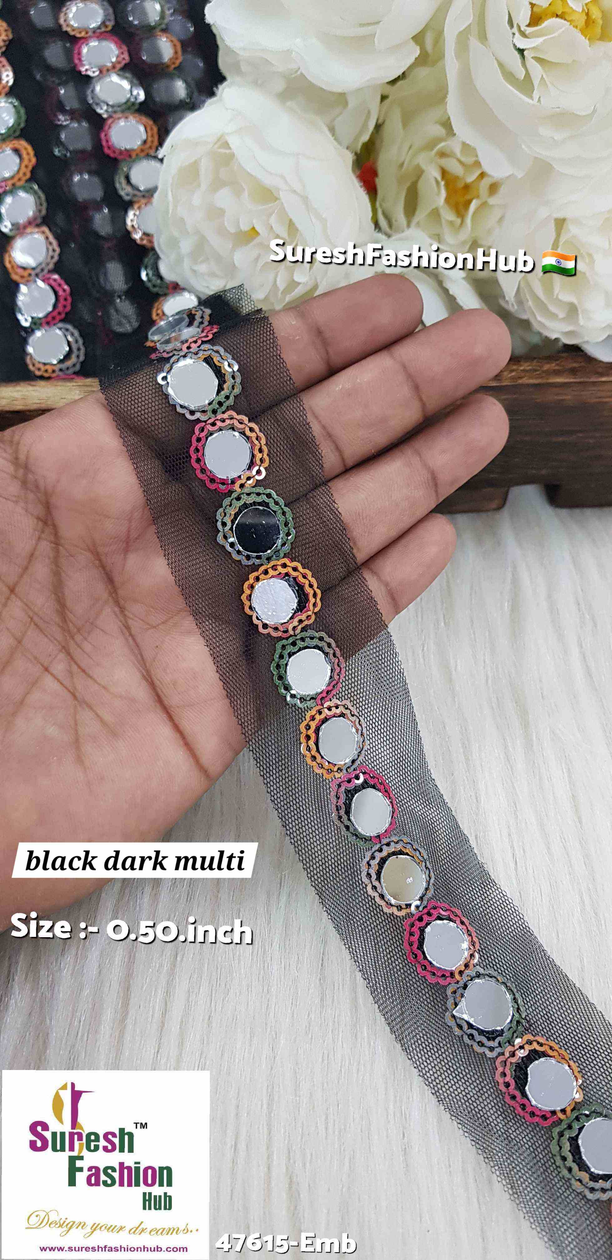 Multi Sequin Mirror Lace