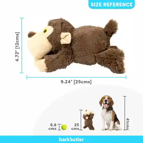 Barkbutler Boh The Bear Plush Toy for Dogs (Brown)