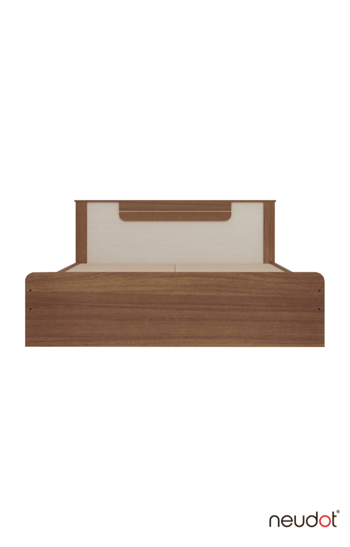 Wave King Size Bed - Non Storage - Leon Teak Finish