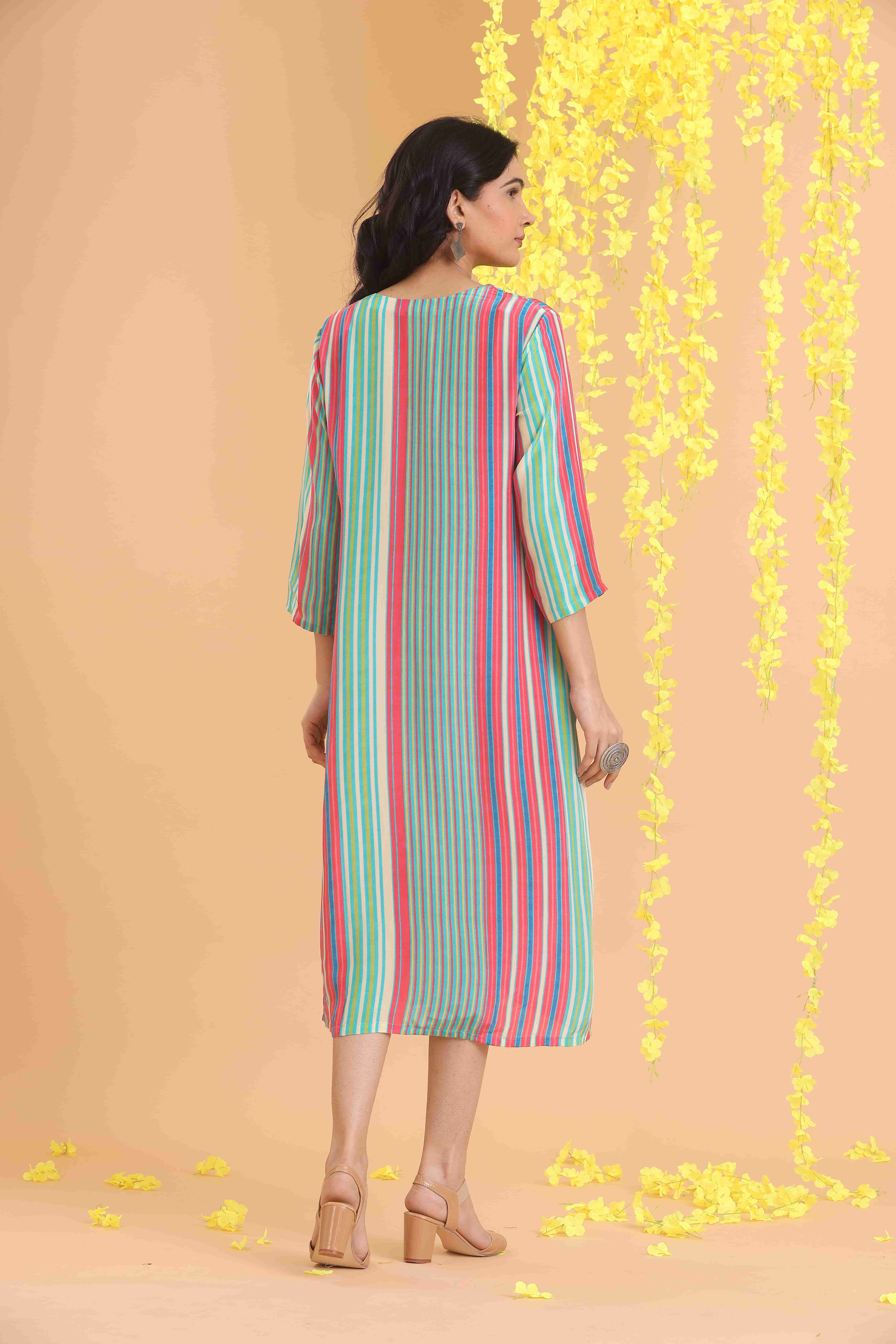 Stripe Printed Dress