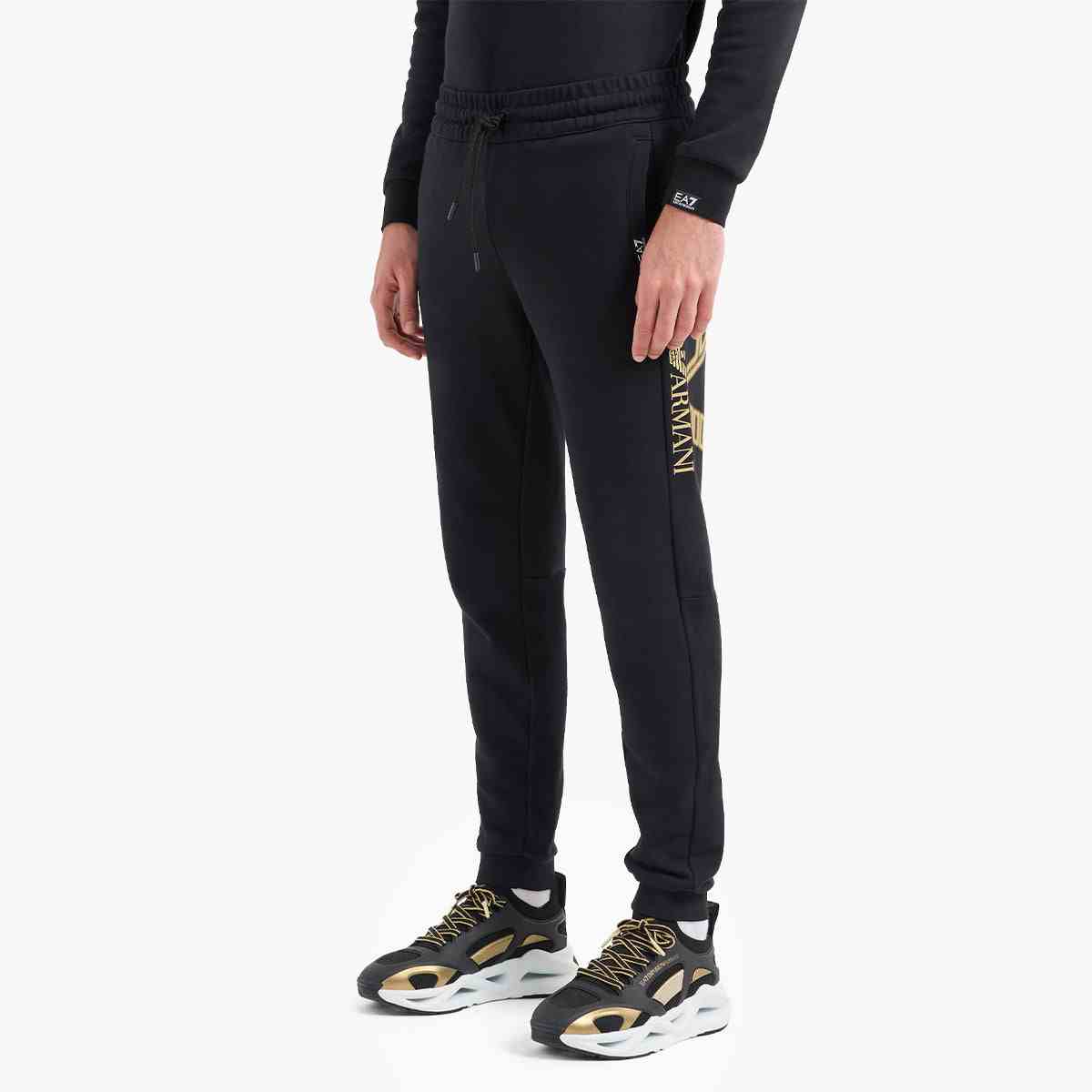 Cotton Jogger Trousers With Macro Logo