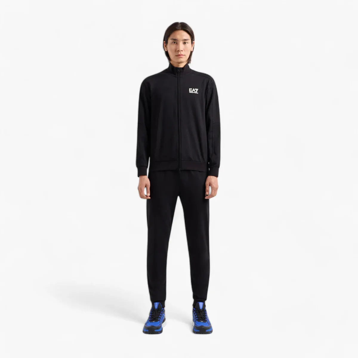 Visibility Comfort Fit Cotton Tracksuit With A Standing Collar