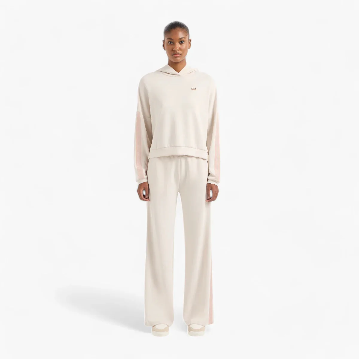 Stretch Modal Blend Comfort Fit Tracksuit With Gold Logo Plaque