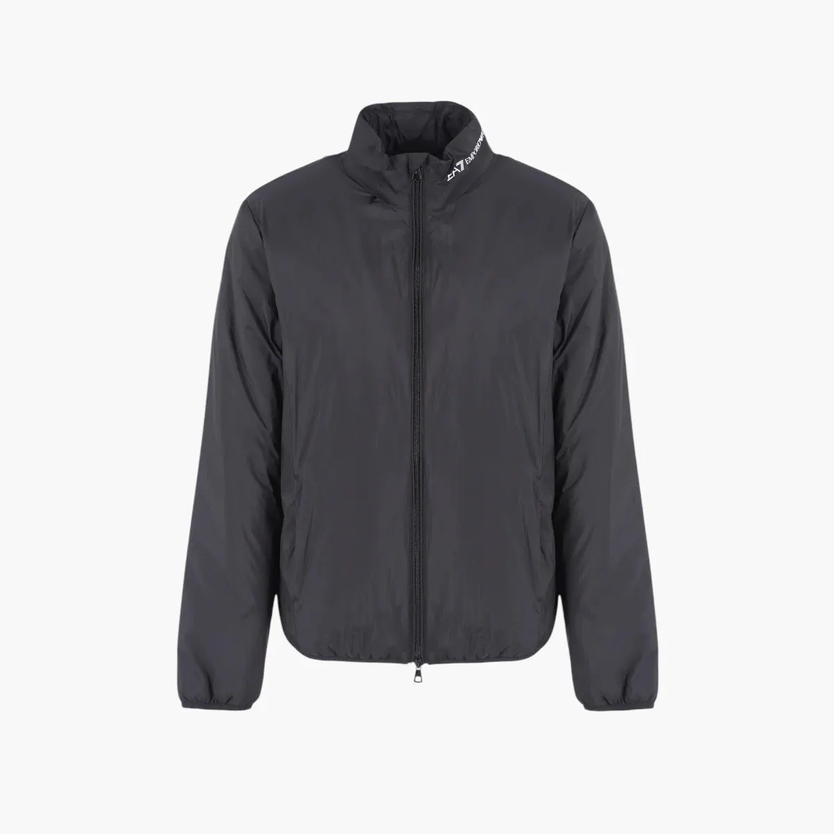 Loose Fit Windbreaker With Branded Standing Collar