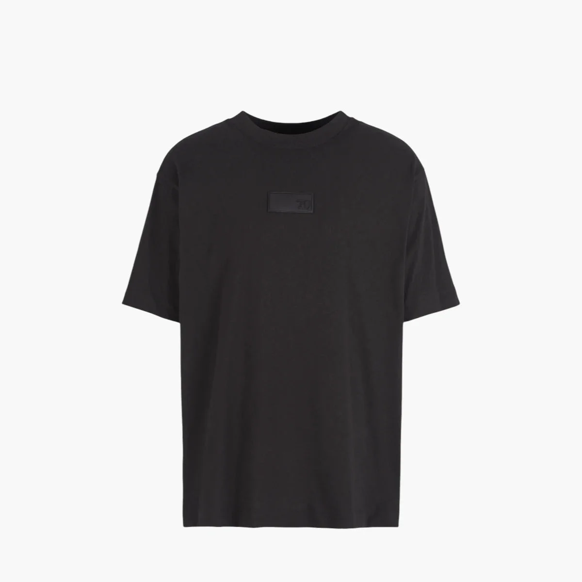 Oversized 7.0 Cotton T-Shirt With Tone-On-Tone Logo Patch