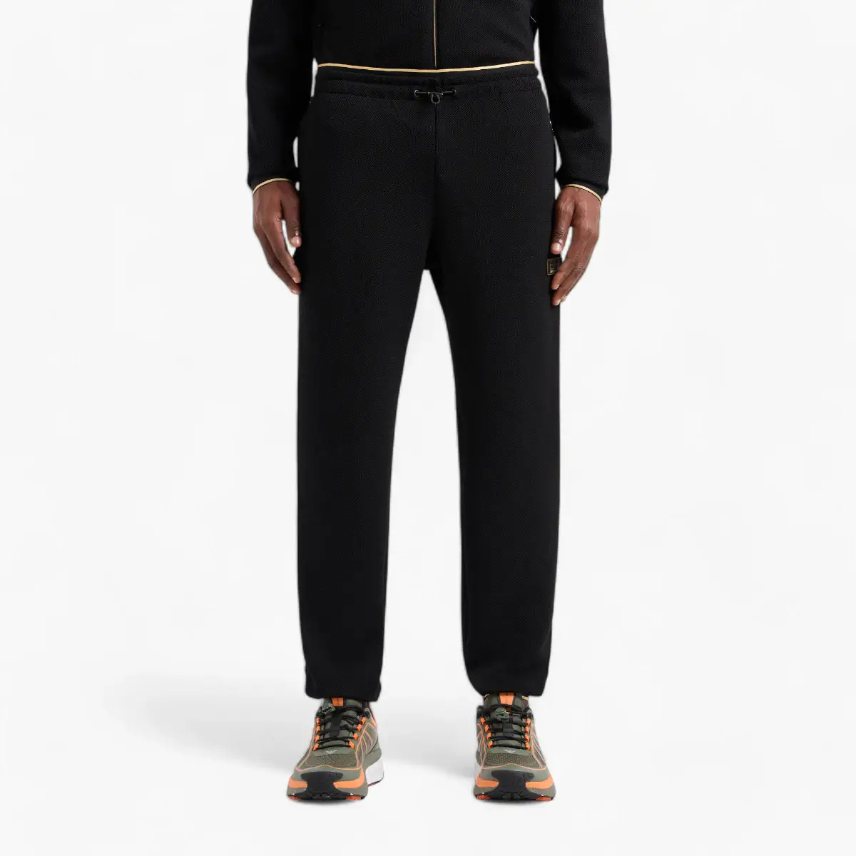 Gold Label Stretch Jacquard Trousers With Logo Patch