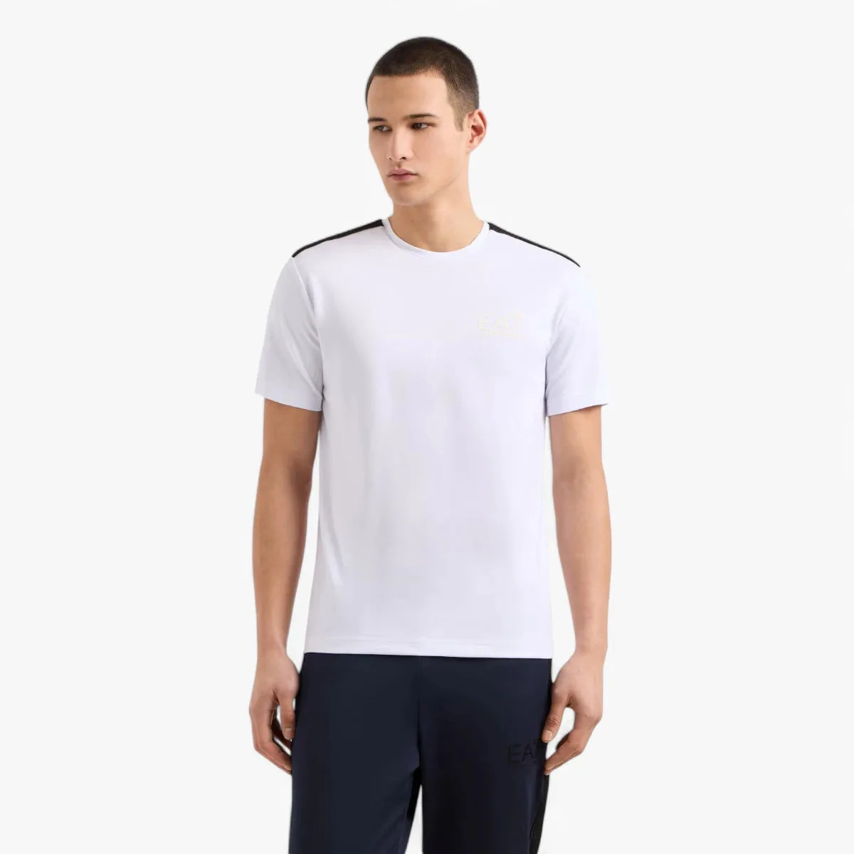 Gold Label Slim Fit Cotton Crewneck T-Shirt With Shoulder Detailing