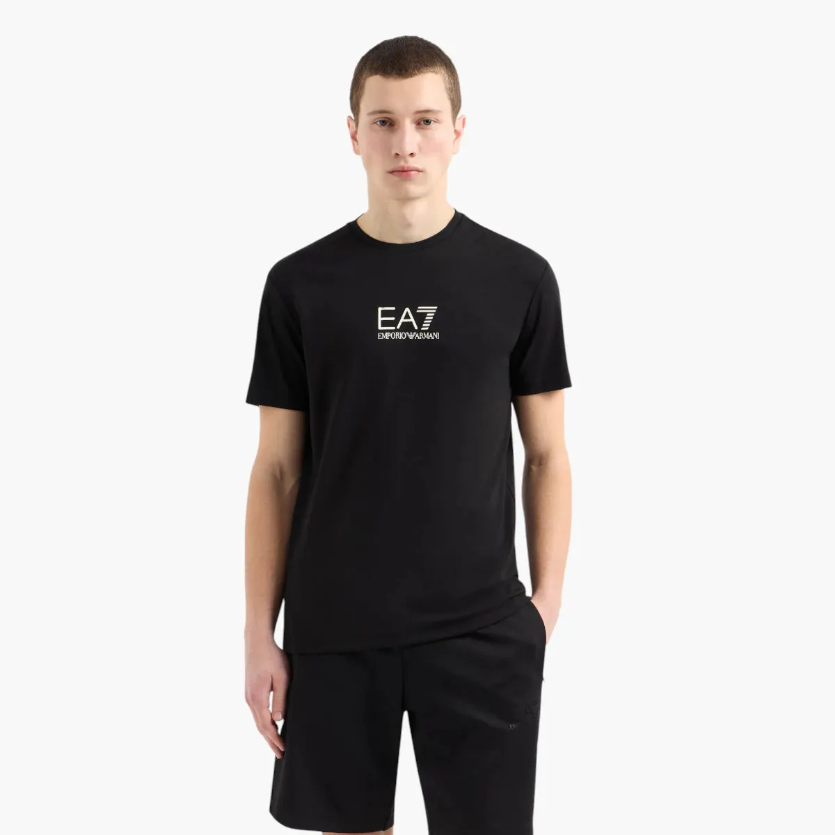 Slim Fit Crewneck T-Shirt With Contrasting Logo