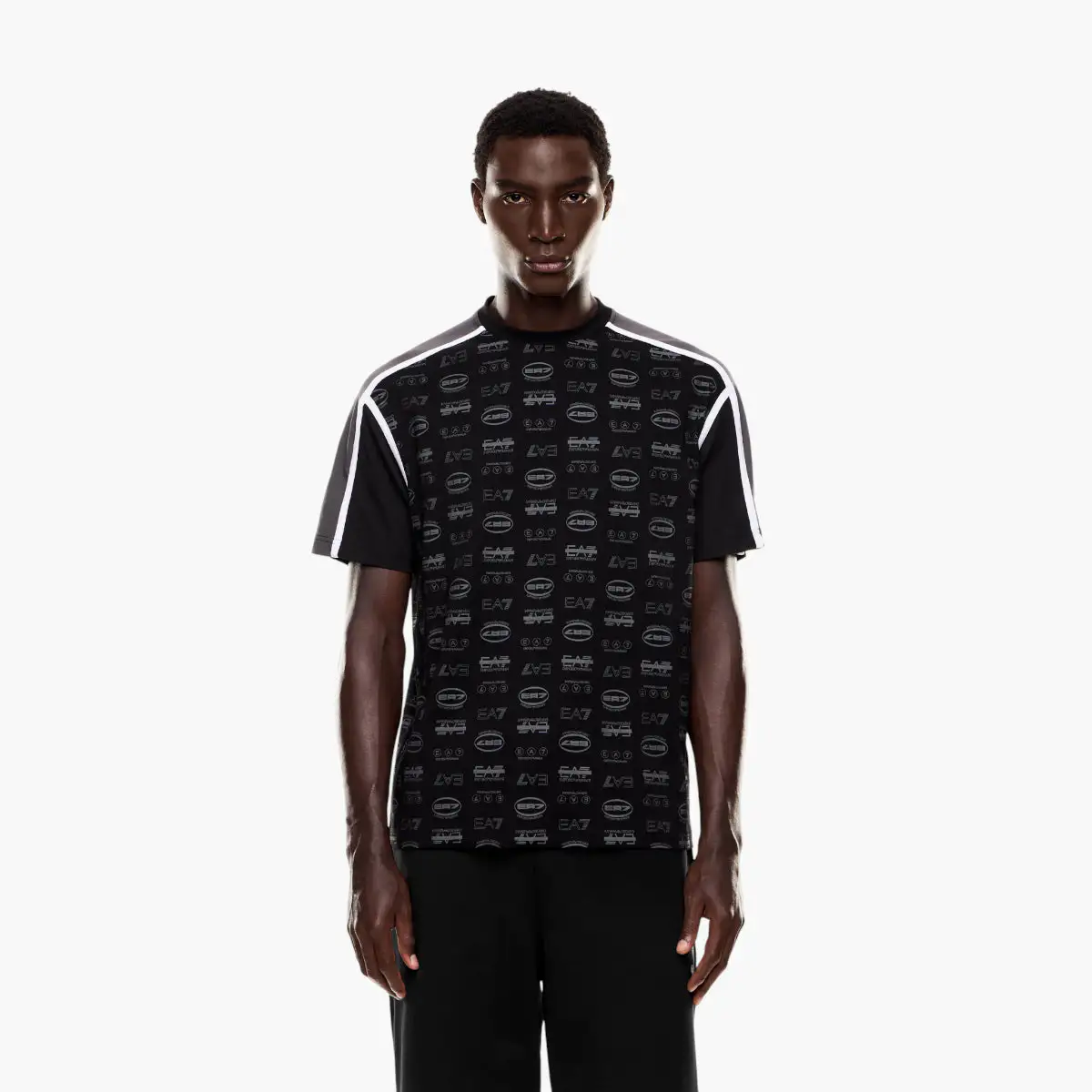 Logo Series Cotton T-Shirt With All-Over Logo Motif