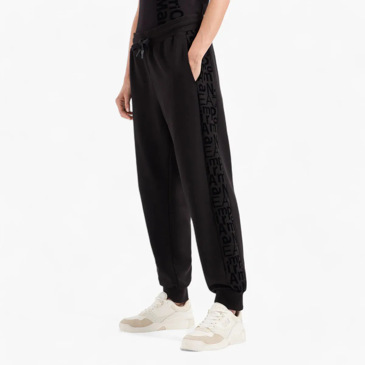 Graphic Series Cotton Joggers With All-Over Logo Detail