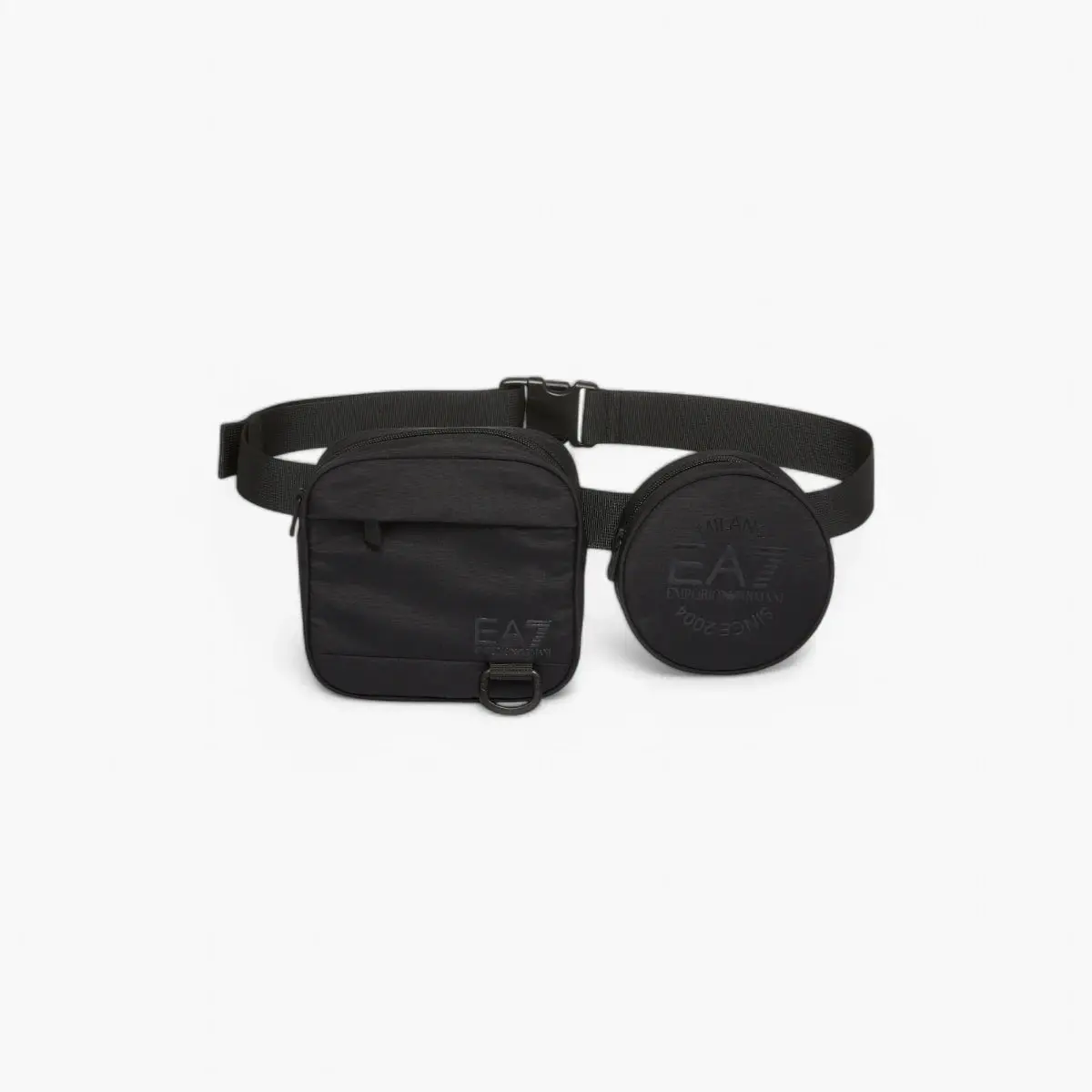 Waist Bag With Additional Pouch And Monochromatic Branding