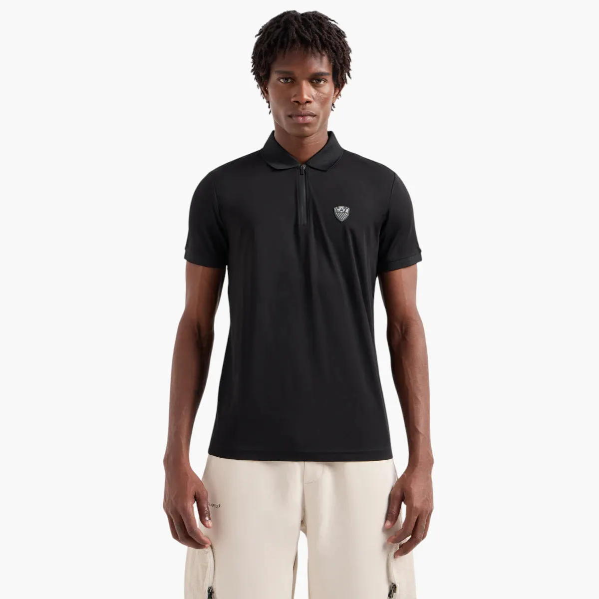 Premium Shield Slim Fit Polo Shirt With Half Zip Closure