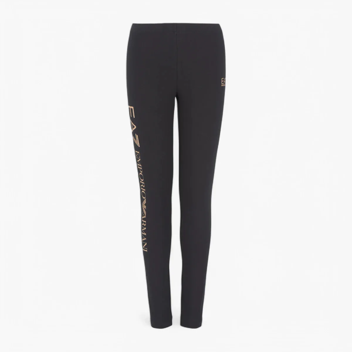 High Waist Stretch Cotton Leggings With Bold Contrasting Branding