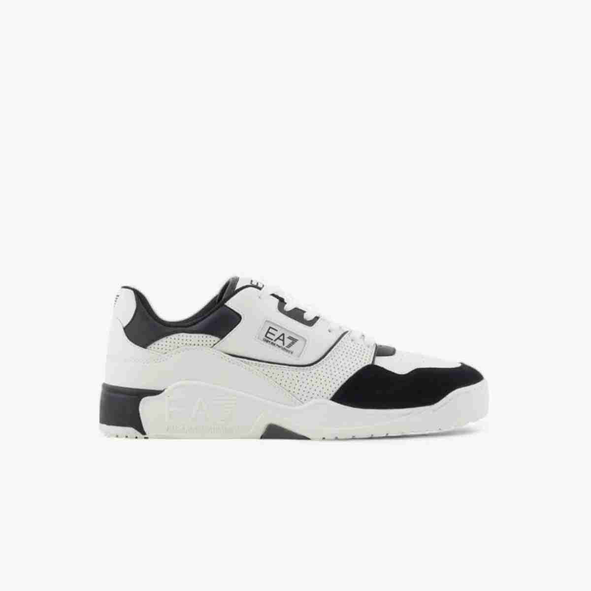 Two-Tone Low Top Leather  Basketball Sneakers