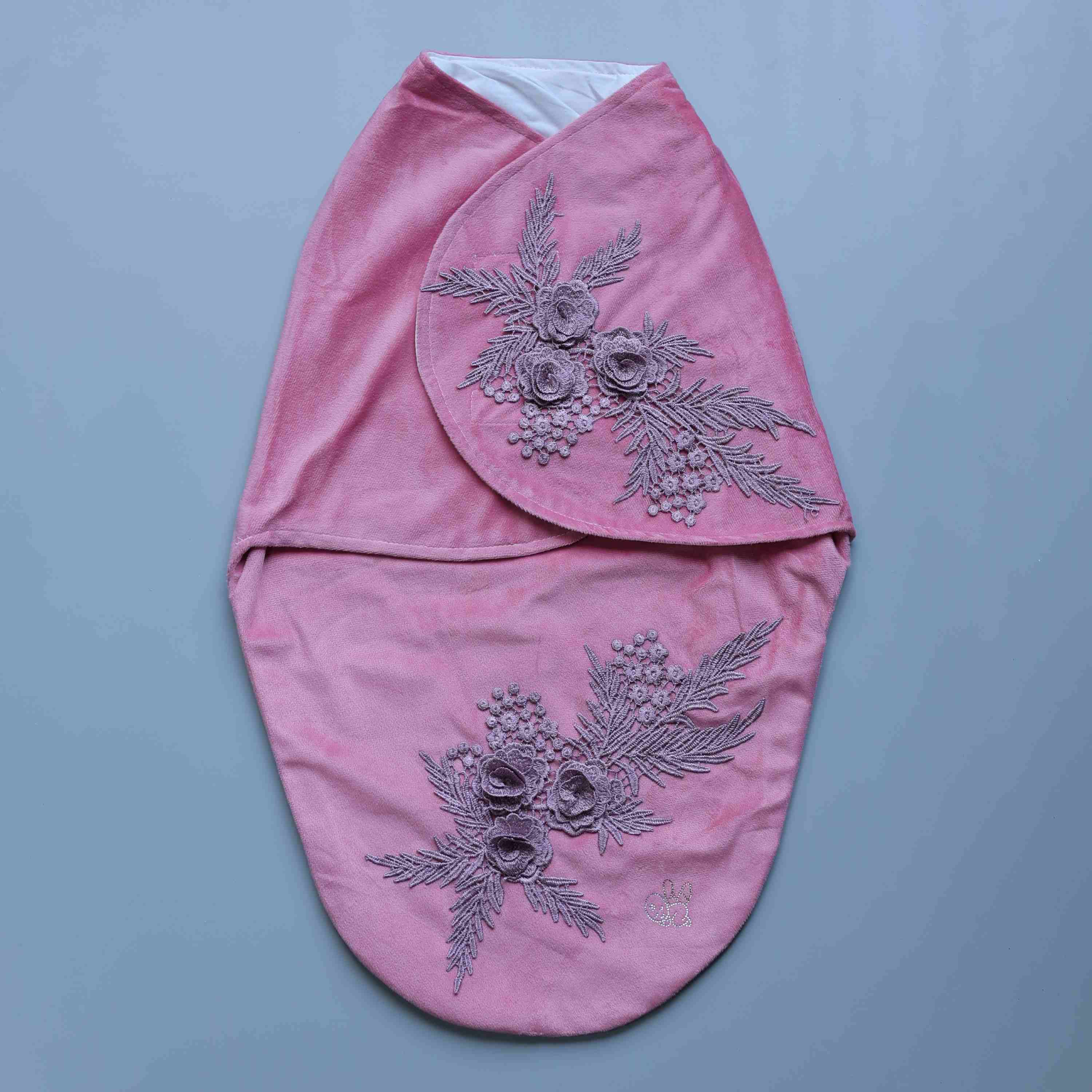 Blush Bloom Velour Swaddle Set