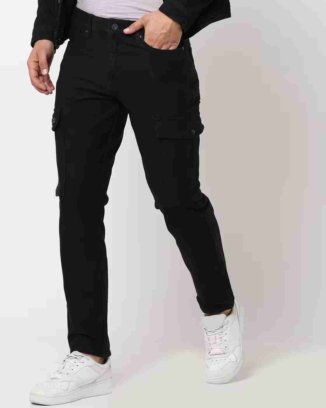 Men Tapered Fit Cargo Jeans