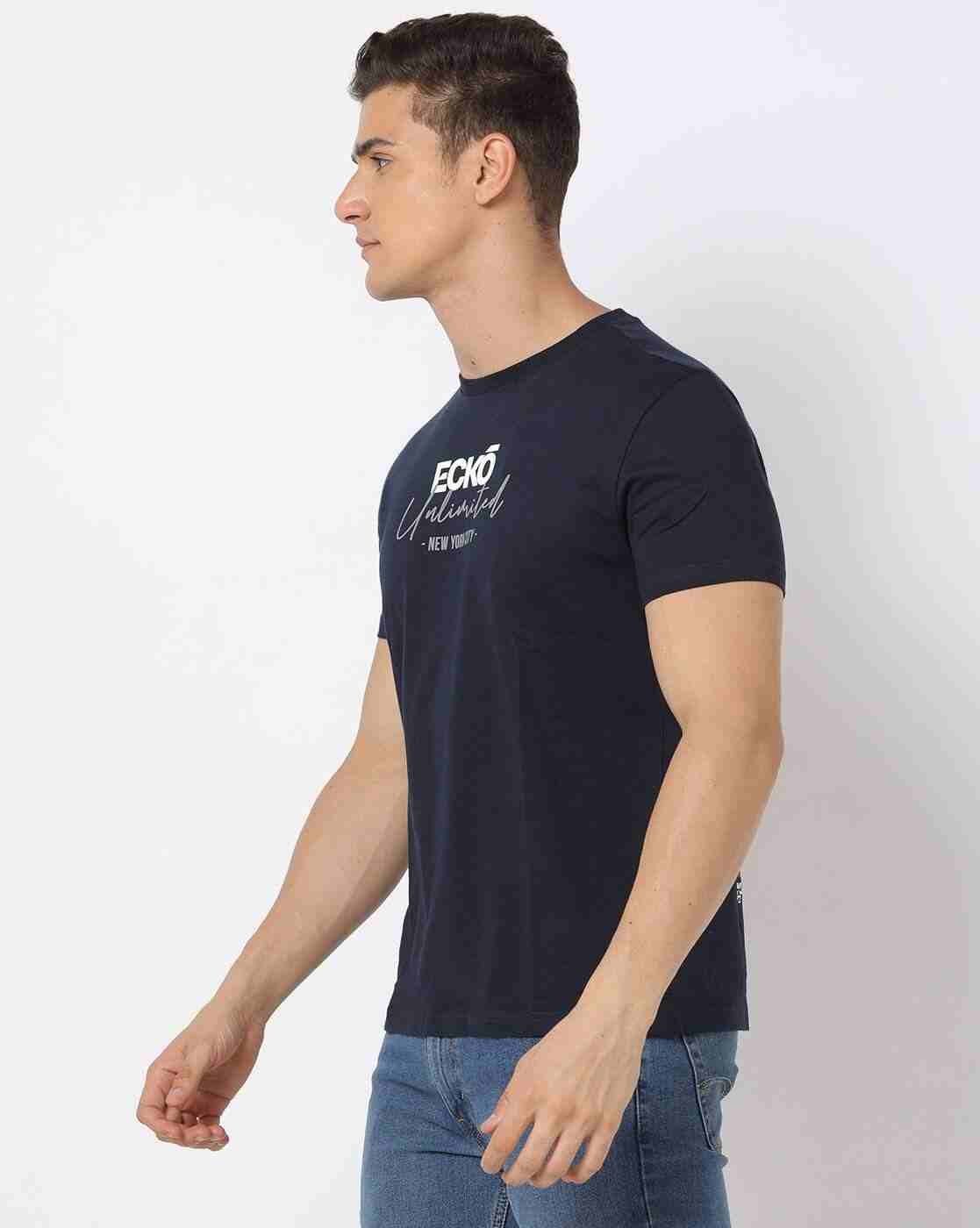 ECKO UNLTD | Men Logo Print Regular Fit Crew-Neck T-Shirt|2