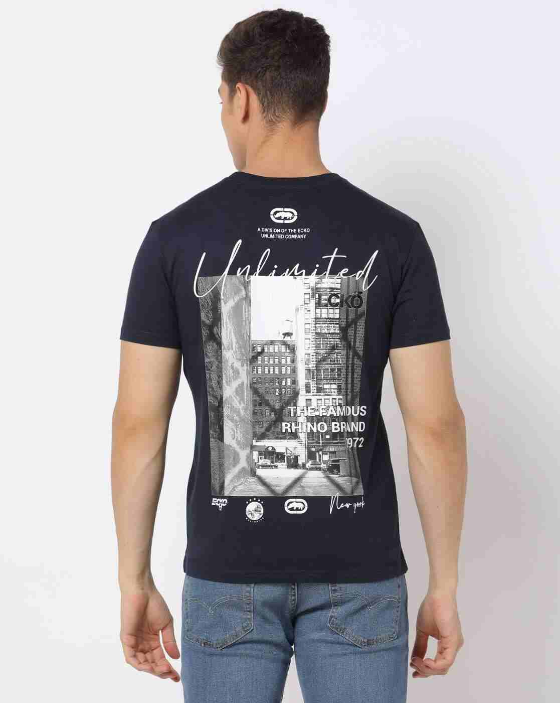 ECKO UNLTD | Men Logo Print Regular Fit Crew-Neck T-Shirt|3