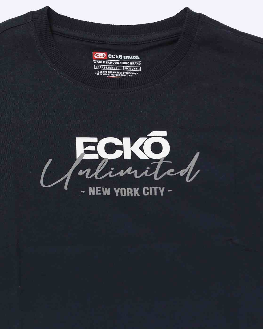 ECKO UNLTD | Men Logo Print Regular Fit Crew-Neck T-Shirt|5