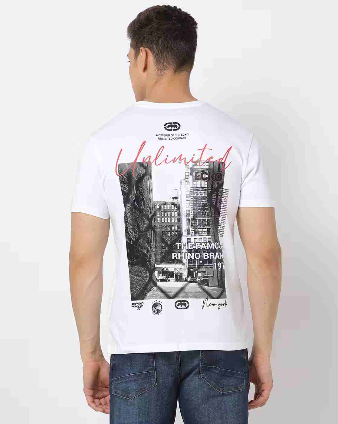 ECKO UNLTD | Men Logo Print Regular Fit Crew-Neck T-Shirt|3