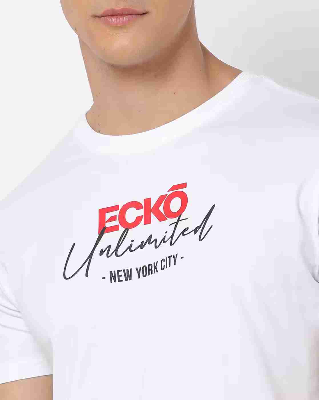 ECKO UNLTD | Men Logo Print Regular Fit Crew-Neck T-Shirt|4