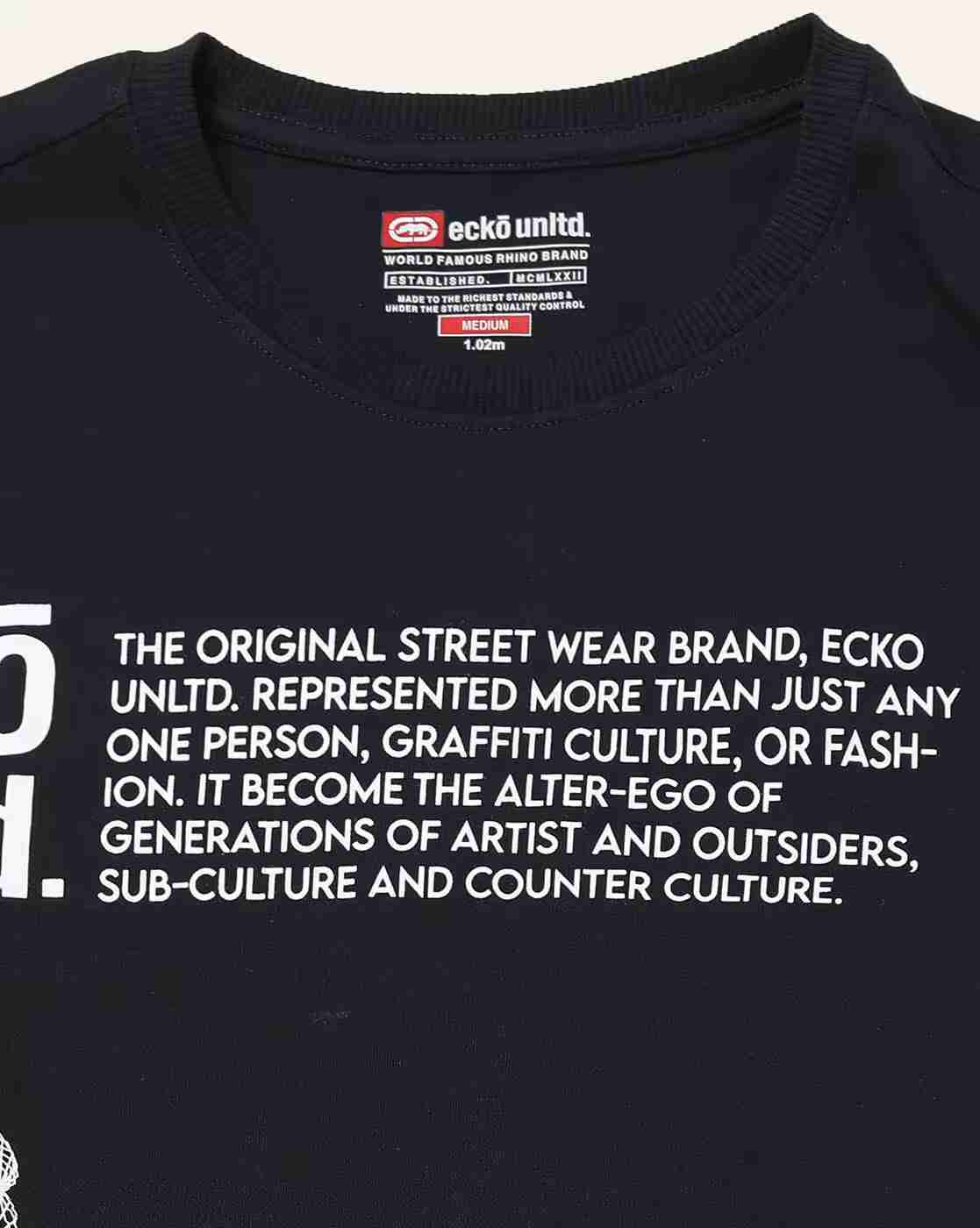 ECKO UNLTD | Men Typographic Print Regular Fit Crew-Neck T-Shirt|4