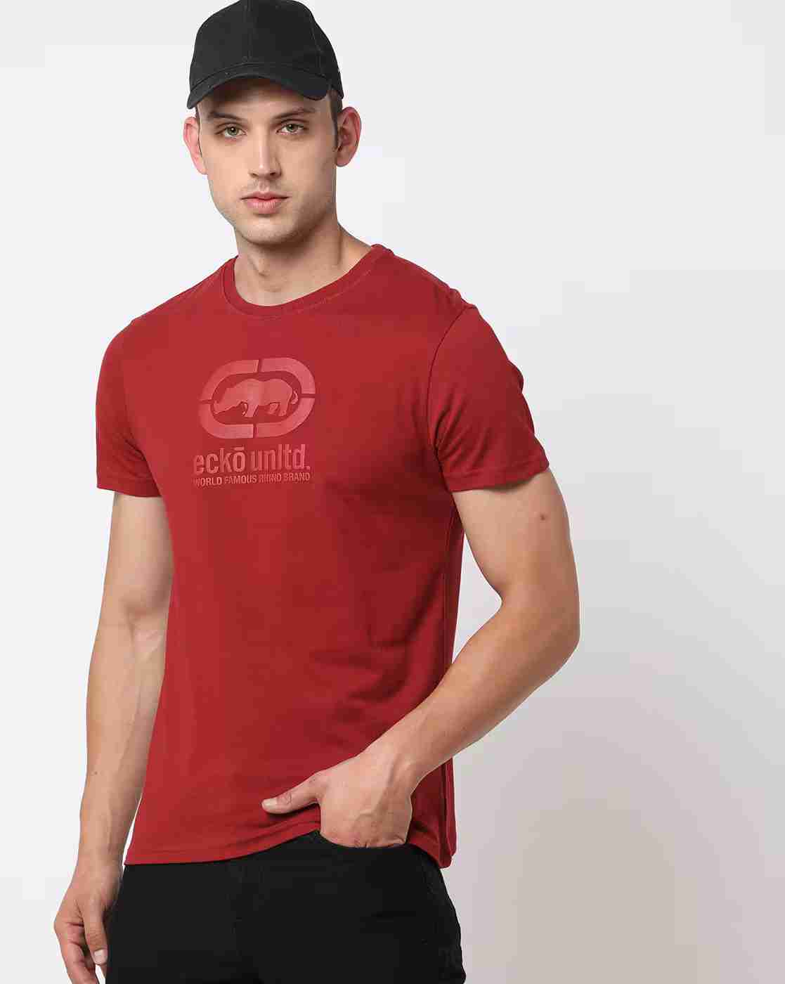 Men Printed Regular Fit Crew-Neck T-Shirt