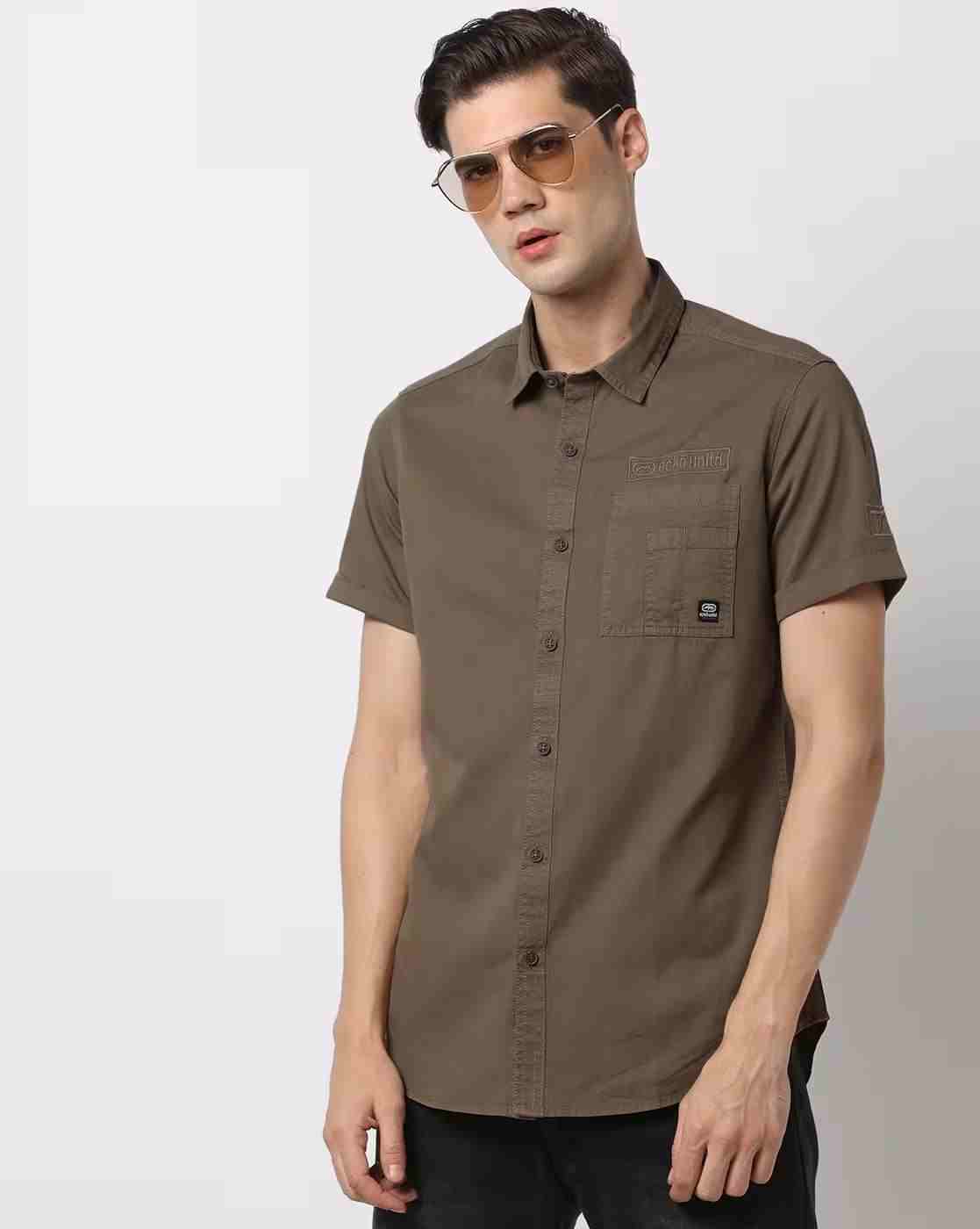 Slim Fit Shirt with Spread Collar