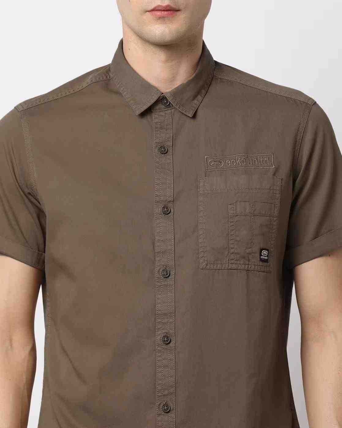 ECKO UNLTD | Slim Fit Shirt with Spread Collar|3