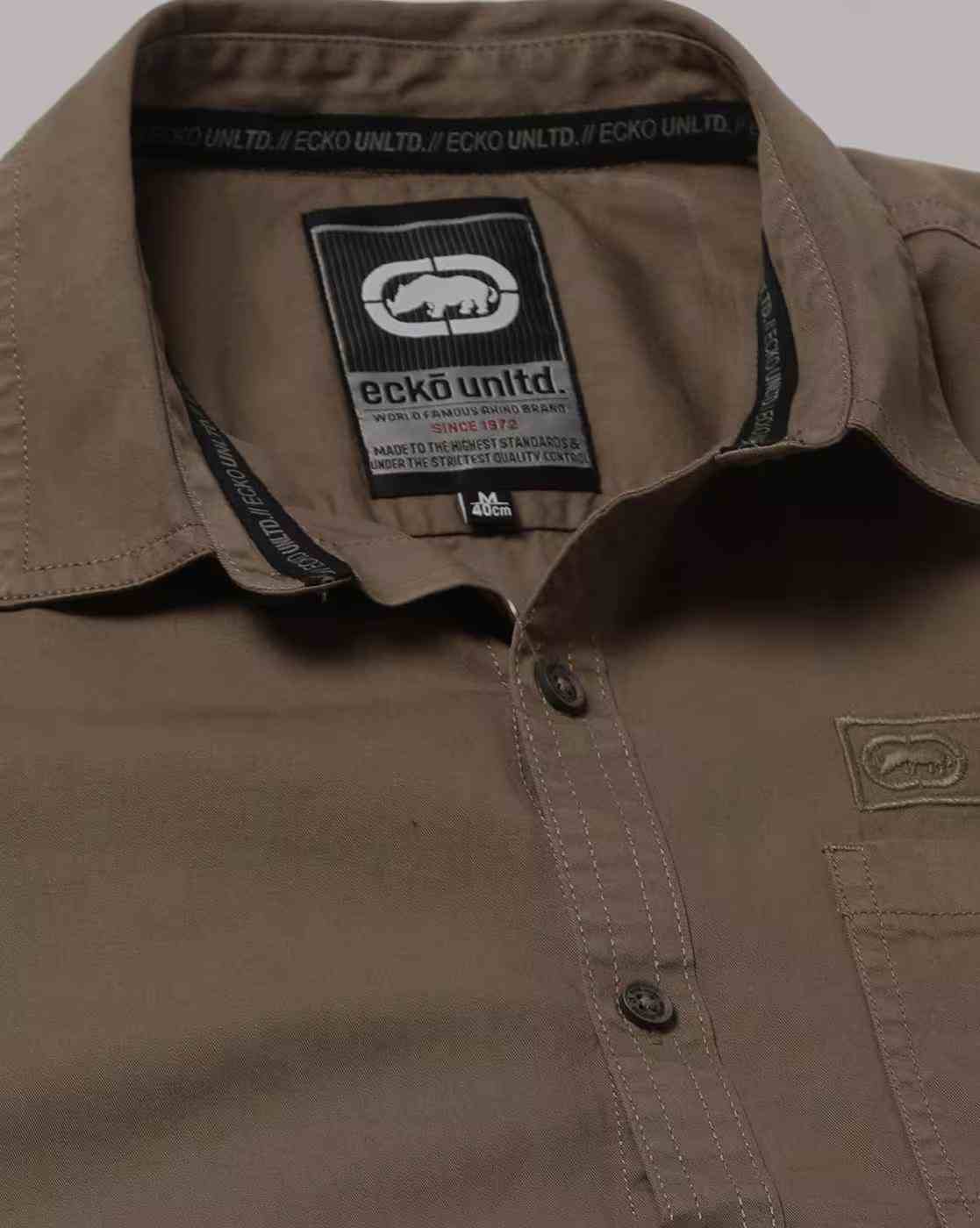 ECKO UNLTD | Slim Fit Shirt with Spread Collar|4